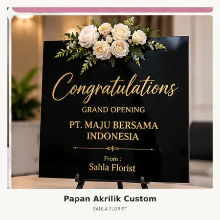 Papan Bunga Akrilik Bandung Kidul